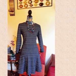 LOFT textured peplum style dress